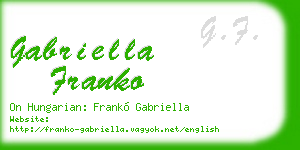 gabriella franko business card